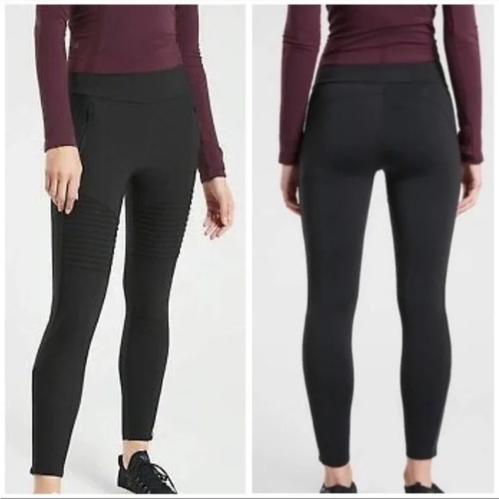 Athleta‎ Headlands Hybrid Moto Tight Women's Size 4 Black